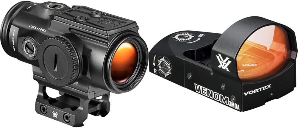 Vortex Optics Spitfire HD Gen II 5X Prisma Alcance – Retícula y Óptica BDC4 Venom Red Dot Sight – 3 MOA Dot